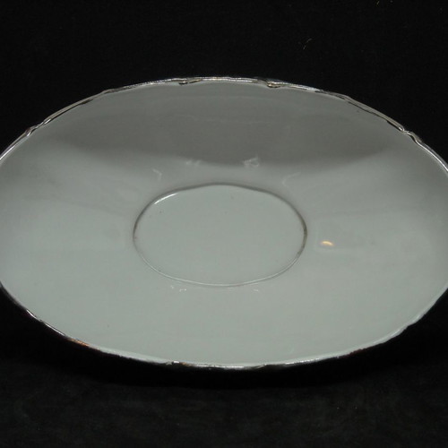 German porcelain gondola used, burgundy and silver, Bareuther Bavaria