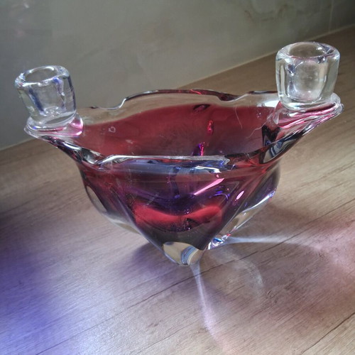 Murano vase-candlestick like new, crystal