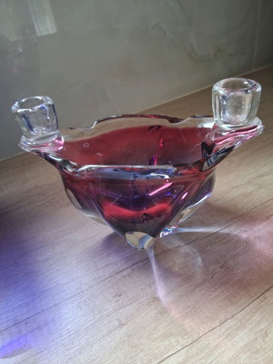 Murano vase-candlestick like new, crystal