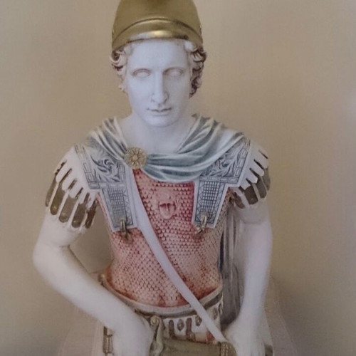 Alexander the Great marble statue with seal
