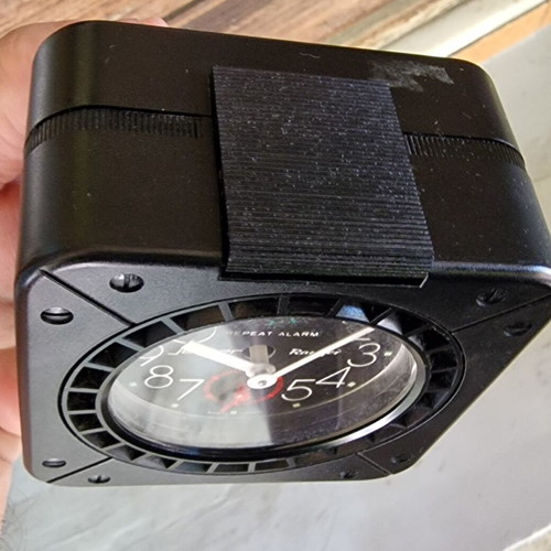 Jerger Ranger Wind Up Alarm Clock Black Analog Portable 4" like new