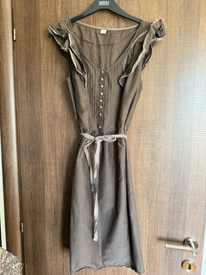 S.Oliver dress like new, brown, 100% cotton, sizes M to XL