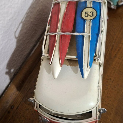 Vintage metal Hippie Van Volkswagen Type 2 like new