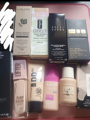 Foundation set like new with Lancome, Fenty Beauty, Nyx, Maybelline, Pat McGrath