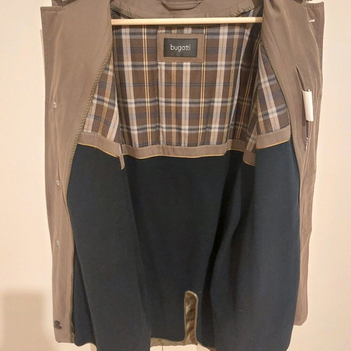 Bugatti trench coat used with lining brown, size L