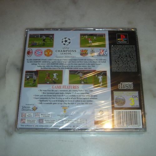 Uefa Champions League Season 2000-2001 game for PlayStation 1 new