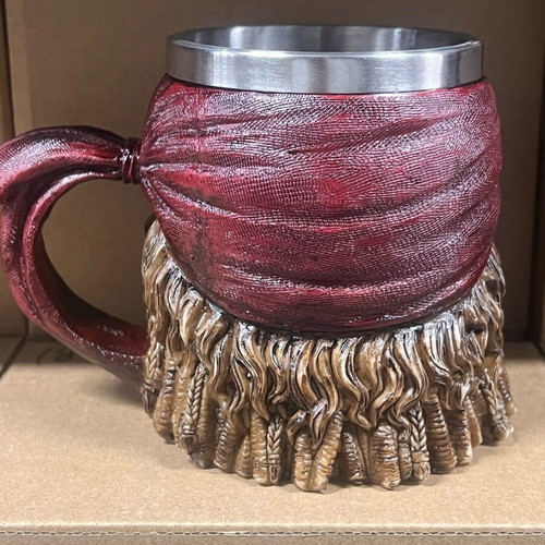 Pirate Skull Mug with Red Bandana, New