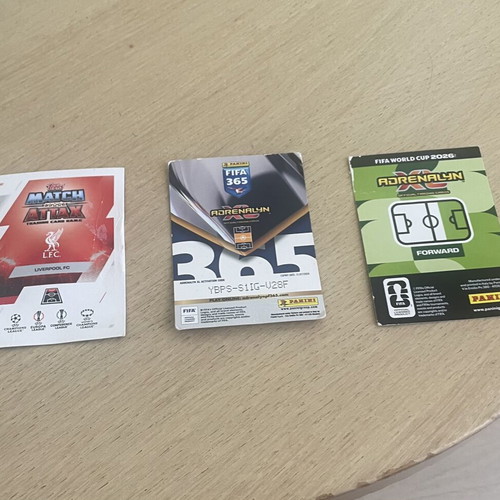 Panini Adrenalyn 365 cards Salah, Wirtz, Palmer like new
