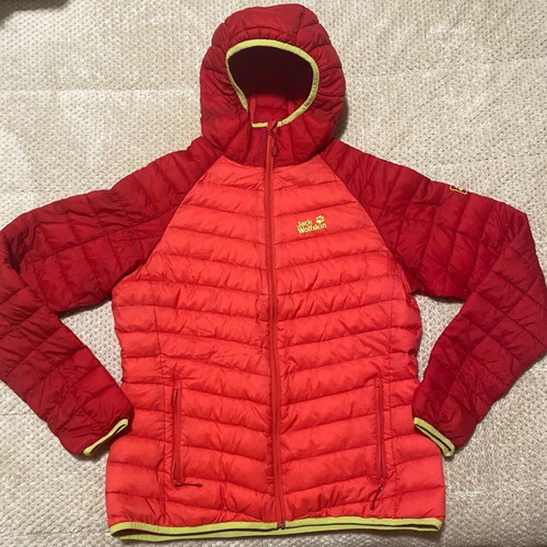 Jack Wolfskin women's down jacket used, size L, red
