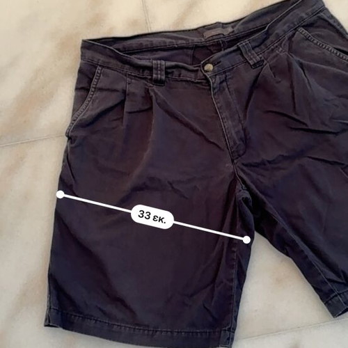 Men's Bermuda shorts used, navy chino size XXL