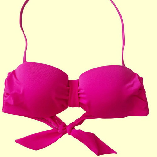Fuchsia strapless tie swimwear Angel Mare new, sizes 70B, 75B, 70C