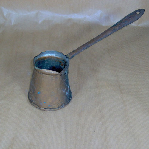 Copper vintage briki used, antique