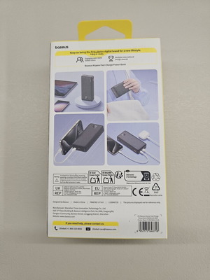 Baseus Airpow Fast Charge Power Bank 20000mAh 20W καινούργιο, μαύρο