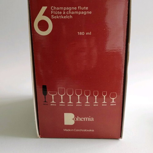 Carine crystal champagne glasses new, set of 6