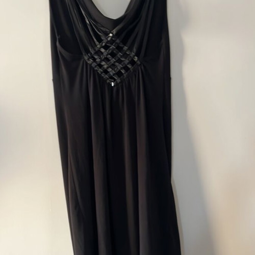 Black dress size S like new with draped neckline and back design