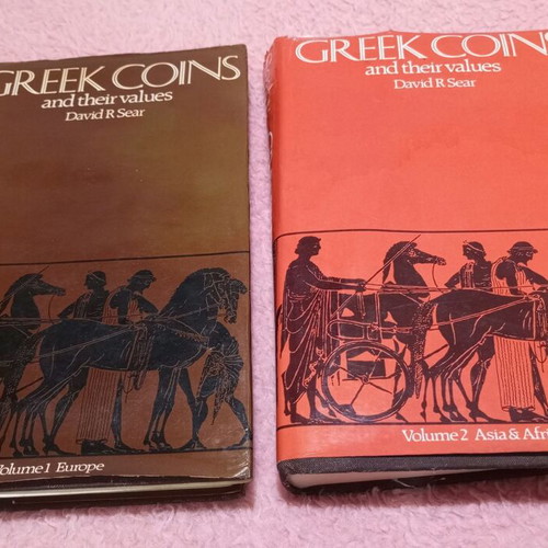 Greek coins and their values set of 2 very rare books used