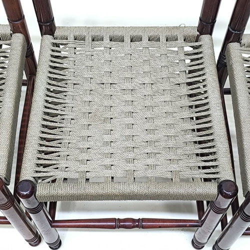 Chairs with wicker, set of 3, like new