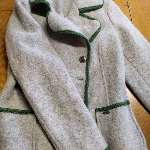 Vintage Giesswein coat used, gray, wool, size S