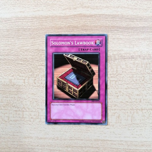 Yu-Gi-Oh! Solomon's Lawbook Trap Card near mint, 2002 Common