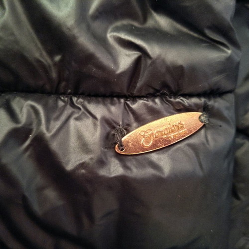 Energiers children's long coat like new, black with detachable fur