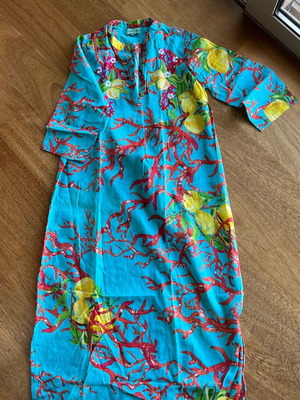 Women's colorful shirt dress size small, 100% cotton