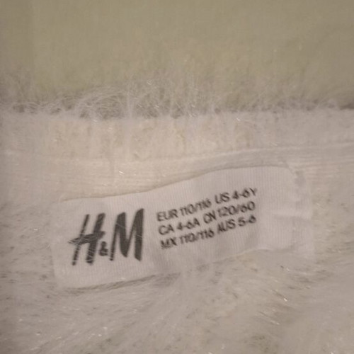H&M white jacket for 4-6 years used