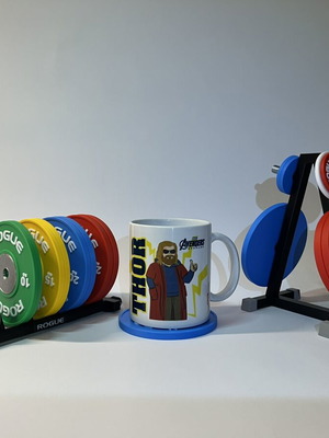 Olympic Weight Plate Coasters new printed