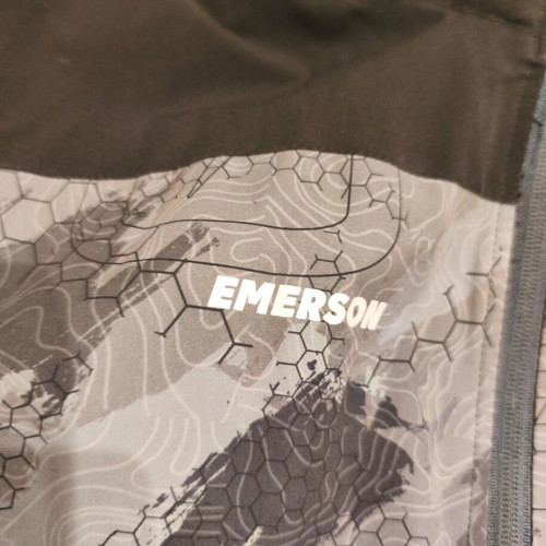 Emerson fleece jacket like new, intact, black and green, size L