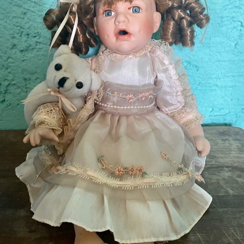 Decorative doll used, 24cm height and 21cm width