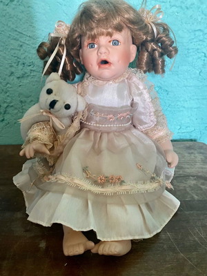 Decorative doll used, 24cm height and 21cm width
