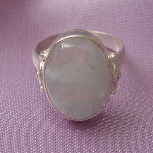 White Opal ring in 925 silver new