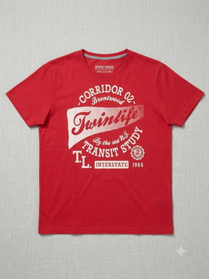 Twinlife red T-shirt XL like new with vintage print