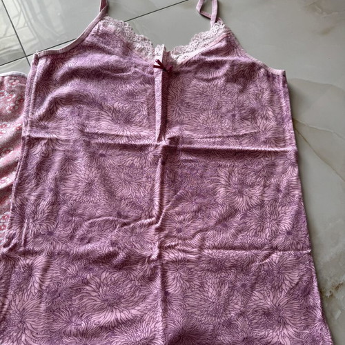 Set of 3 women's camisoles, pink and multicolour, size M-L