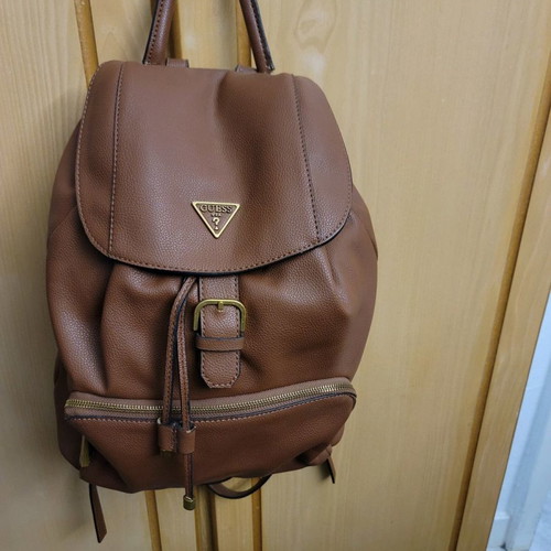 Guess backpack brown tan used, shoulder type