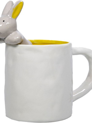 Ceramic mug with 3D bunny new 9.5x16cm