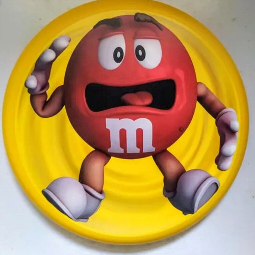 M&M's frisbee disc new with red character Red