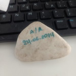 Decorative stone handpainted, new