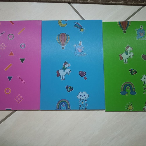 Skag Super notebooks 17x25cm ruled 50 sheets, set of 3 colors