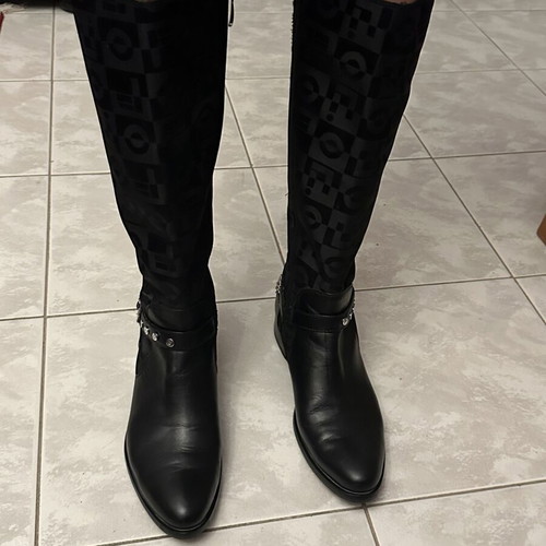 Leather boots like new, black, size 39