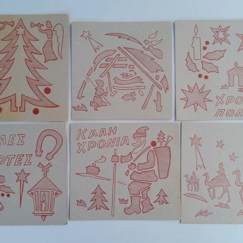 Christmas window designs from the 60s decade new