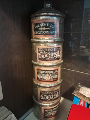Glass storage jars, modern
