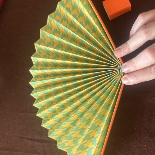 Gucci fan new, orange color with case
