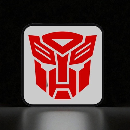 Autobot 3D Printed Lightbox with LED lighting new
