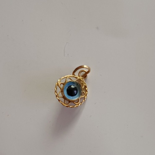 Gold K14 double-sided vintage mataki pendant