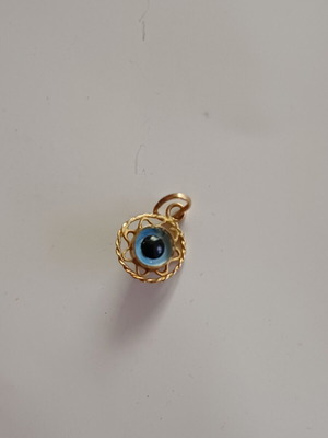Gold K14 double-sided vintage mataki pendant