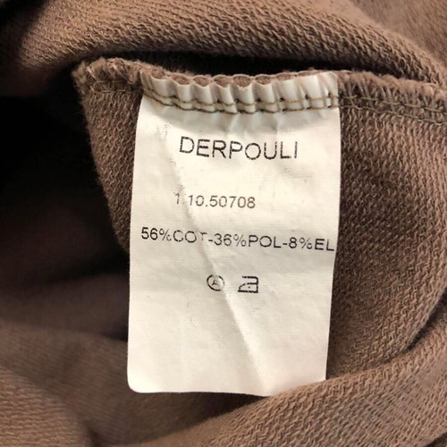 Derpouli dress, cotton blend, white and brown