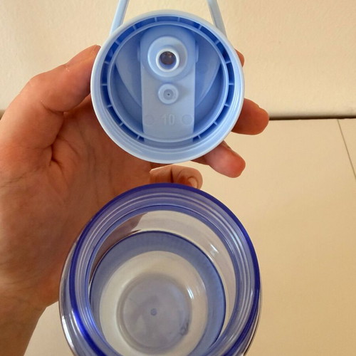 Reusable Plastic Water Bottle used