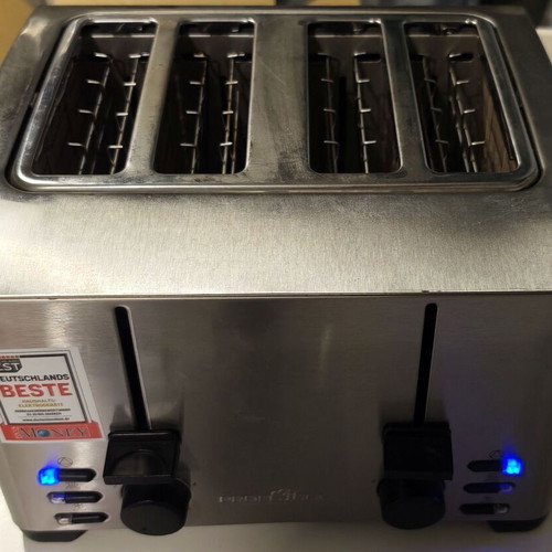 Profi Cook PC-TA 1073 four-slot toaster like new, stainless steel