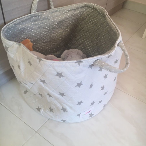 Fabric double-sided storage basket used Minene