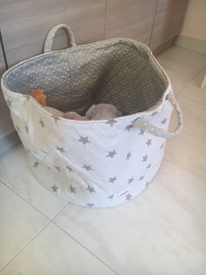 Fabric double-sided storage basket used Minene